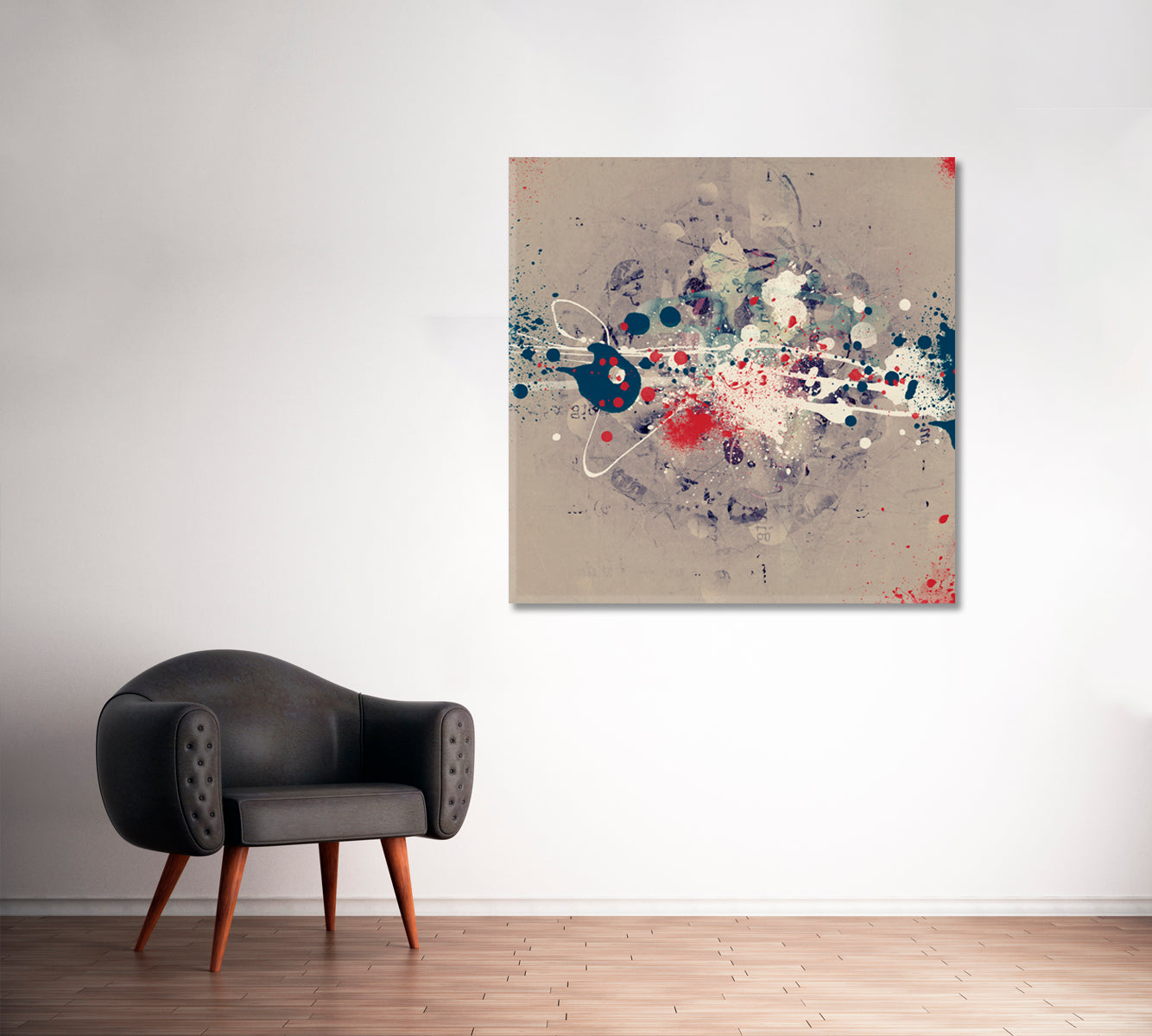 Abstract Paint Splashes Canvas Print ArtLexy 1 Panel 12"x12" inches 