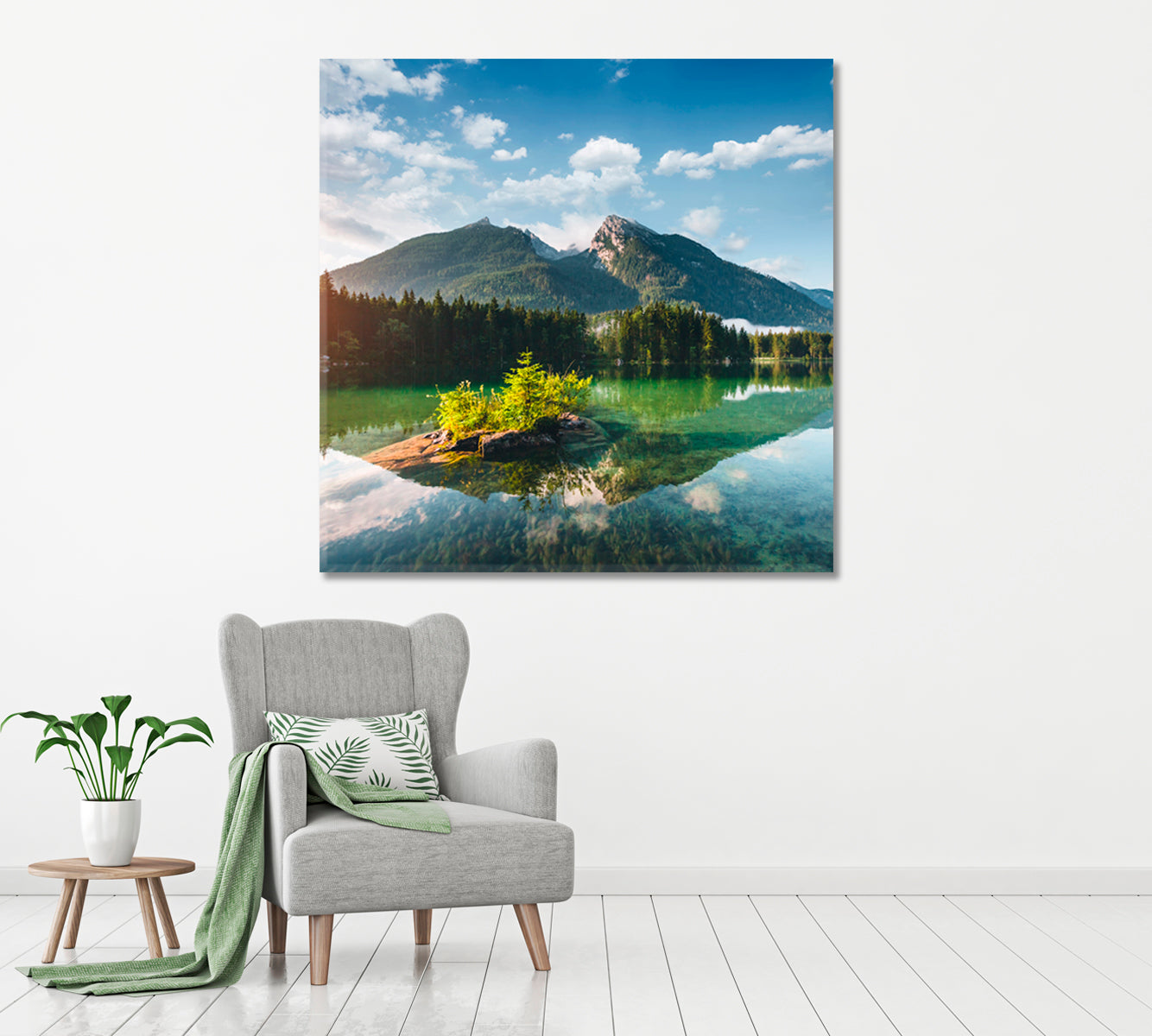 Awesome Alpine Lake Hintersee Upper Bavaria Canvas Print ArtLexy   