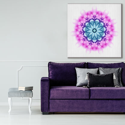 Abstract Purple Kaleidoscope Pattern Canvas Print ArtLexy 1 Panel 12"x12" inches 