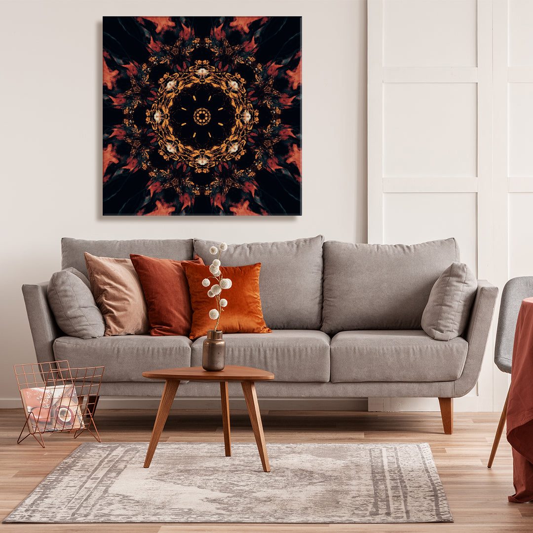 Abstract Floral Kaleidoscope Canvas Print ArtLexy   