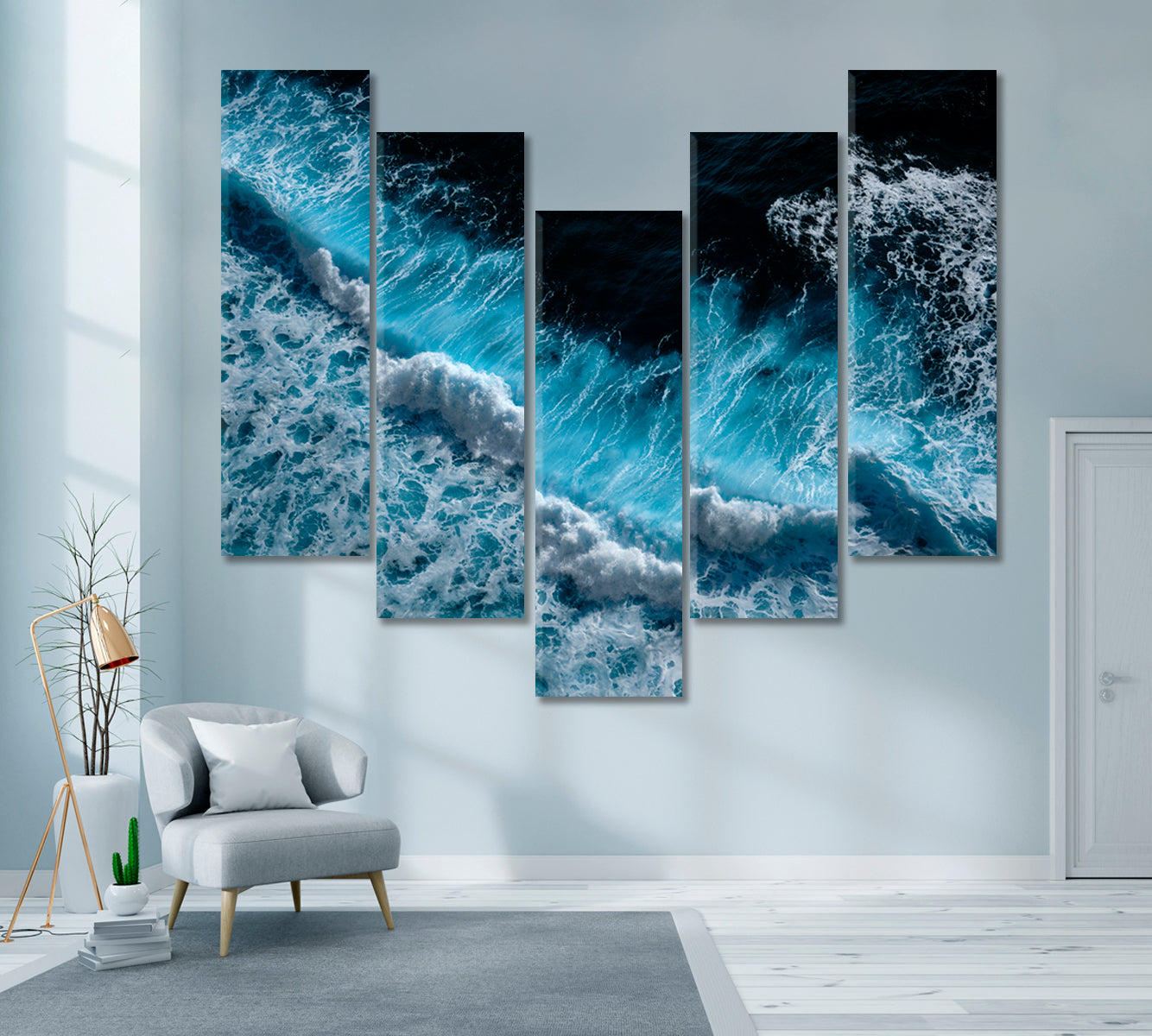 Splashing Ocean Waves Canvas Print ArtLexy   