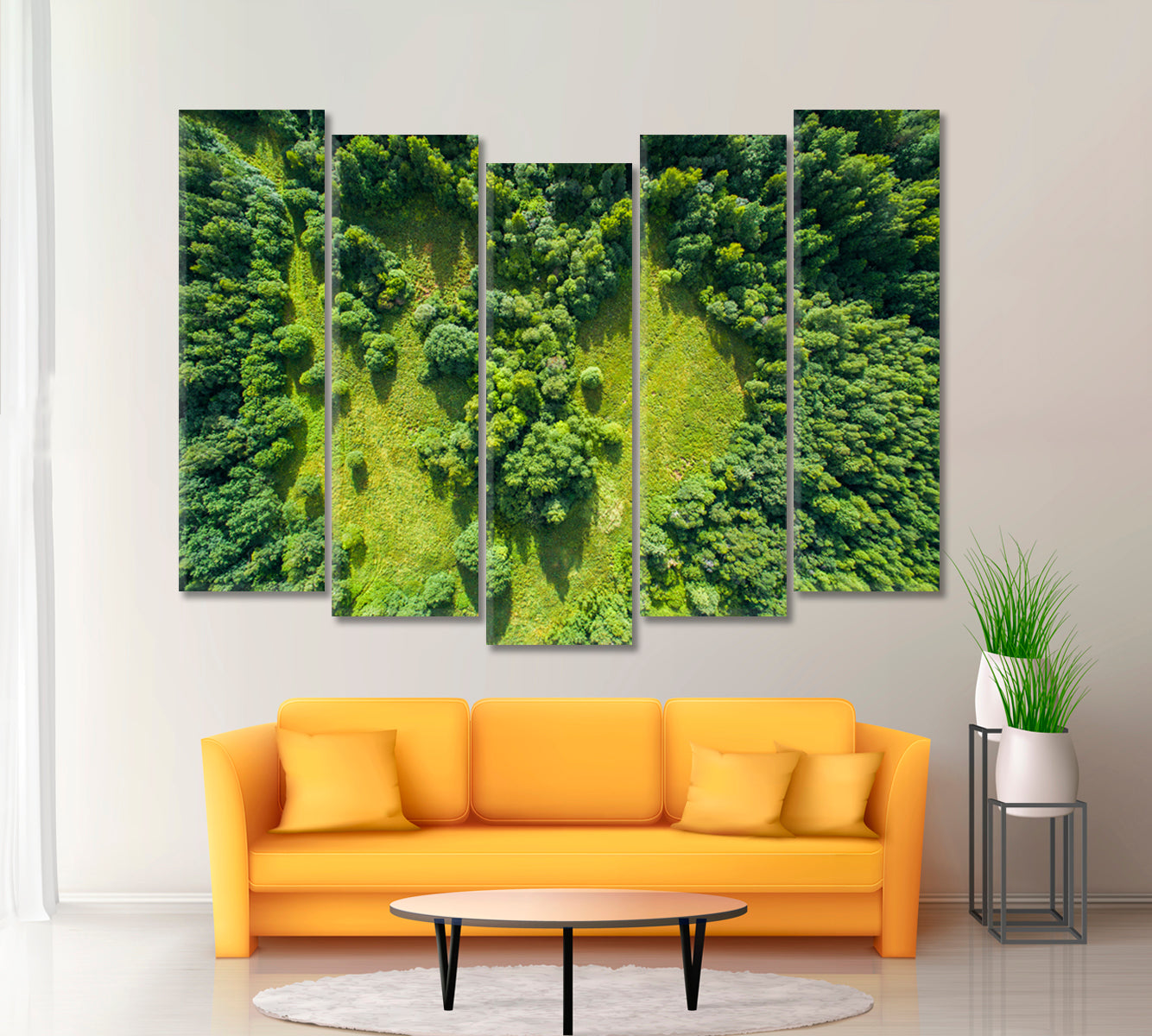 Aerial View of Beautiful Forest Canvas Print ArtLexy   