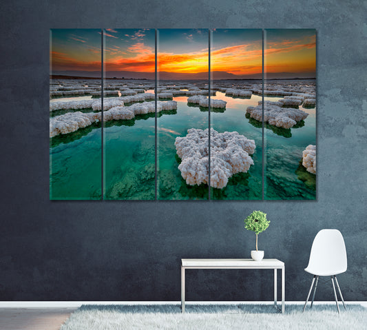 Dead Sea Israel Canvas Print ArtLexy 5 Panels 36"x24" inches 