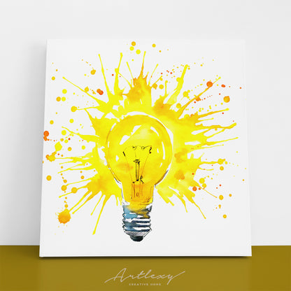 Light Bulb Splash Canvas Print ArtLexy   