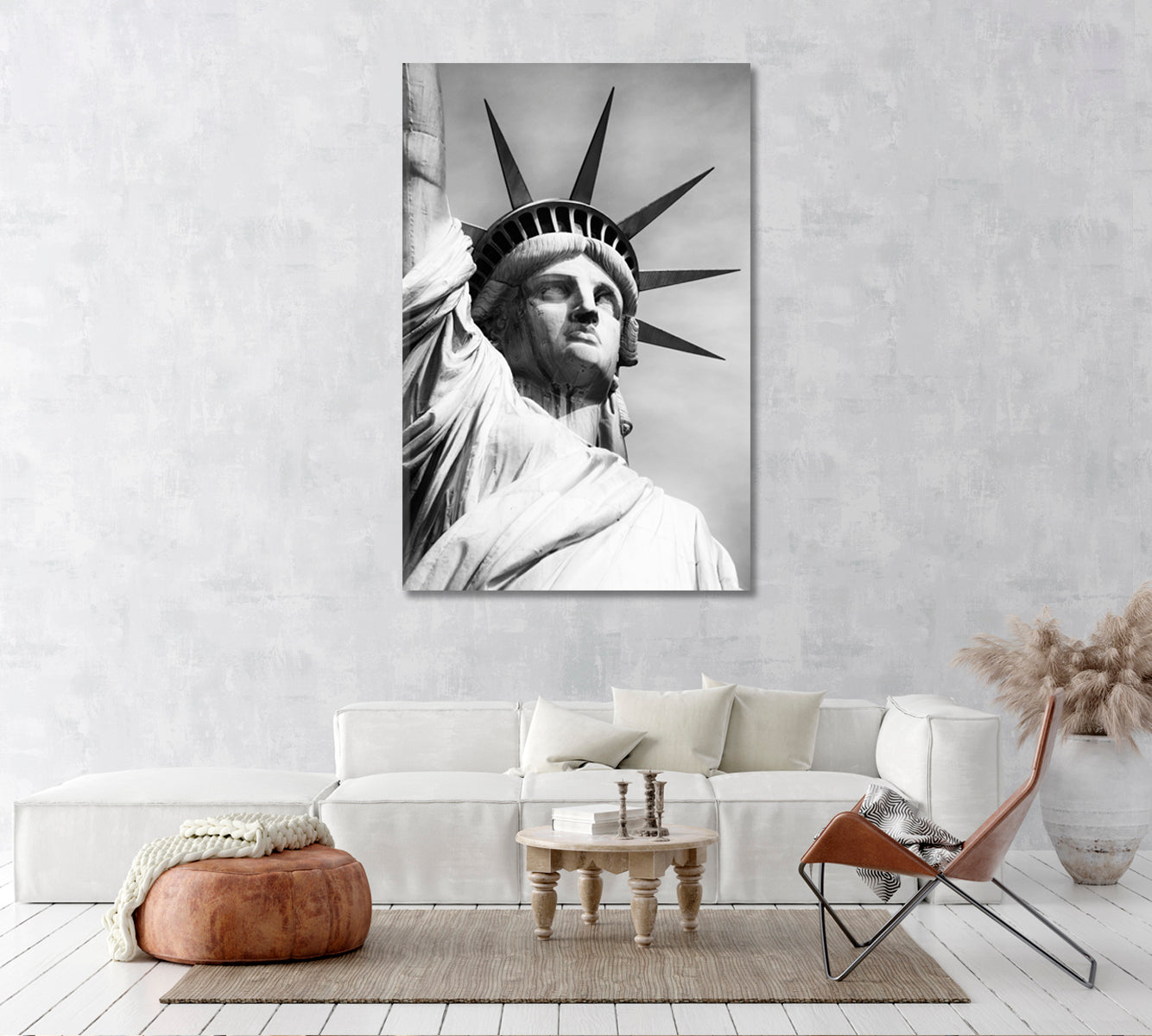 Statue of Liberty in Black and White Canvas Print ArtLexy   