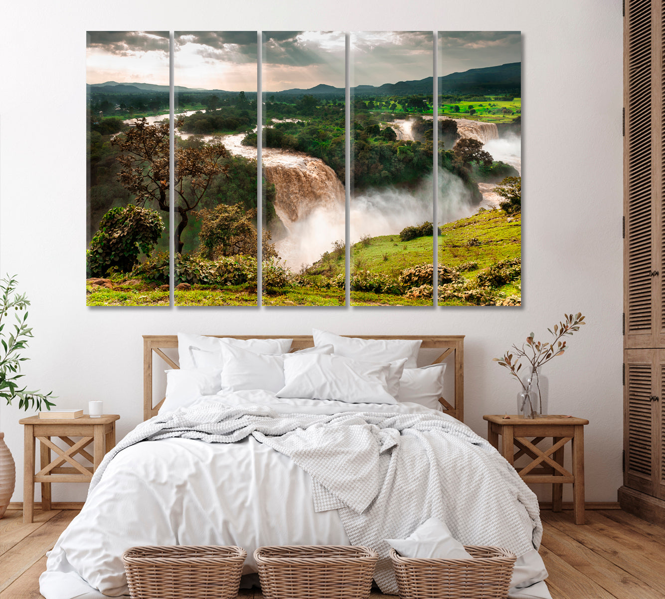 Blue Nile Falls Ethiopia Canvas Print ArtLexy 5 Panels 36"x24" inches 