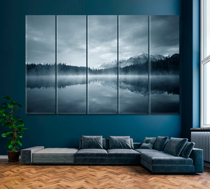 Lake Herbert Banff National Park Canada Canvas Print ArtLexy 5 Panels 36"x24" inches 