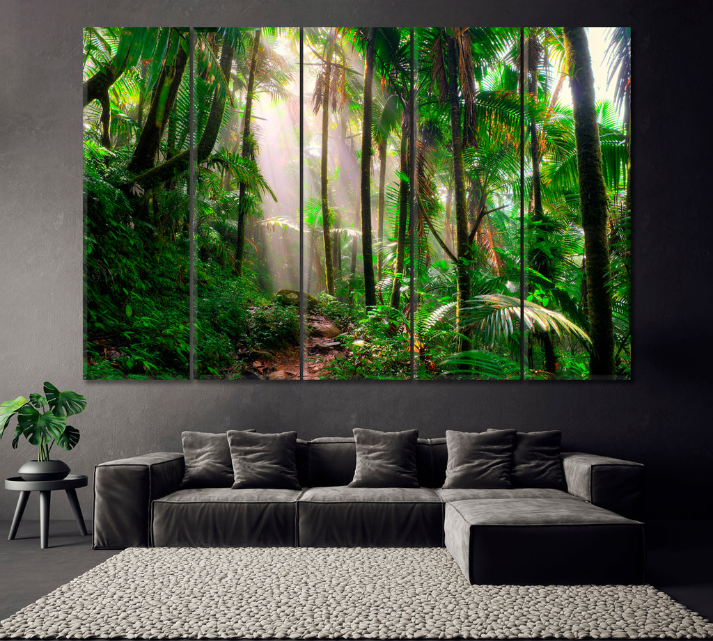 El Yunque National Forest Puerto Rico Canvas Print ArtLexy 5 Panels 36"x24" inches 
