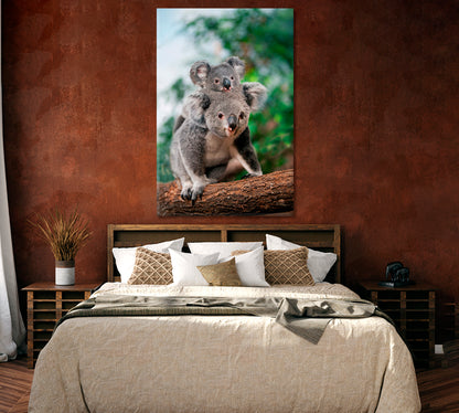 Koala Family Canvas Print ArtLexy 1 Panel 16"x24" inches 