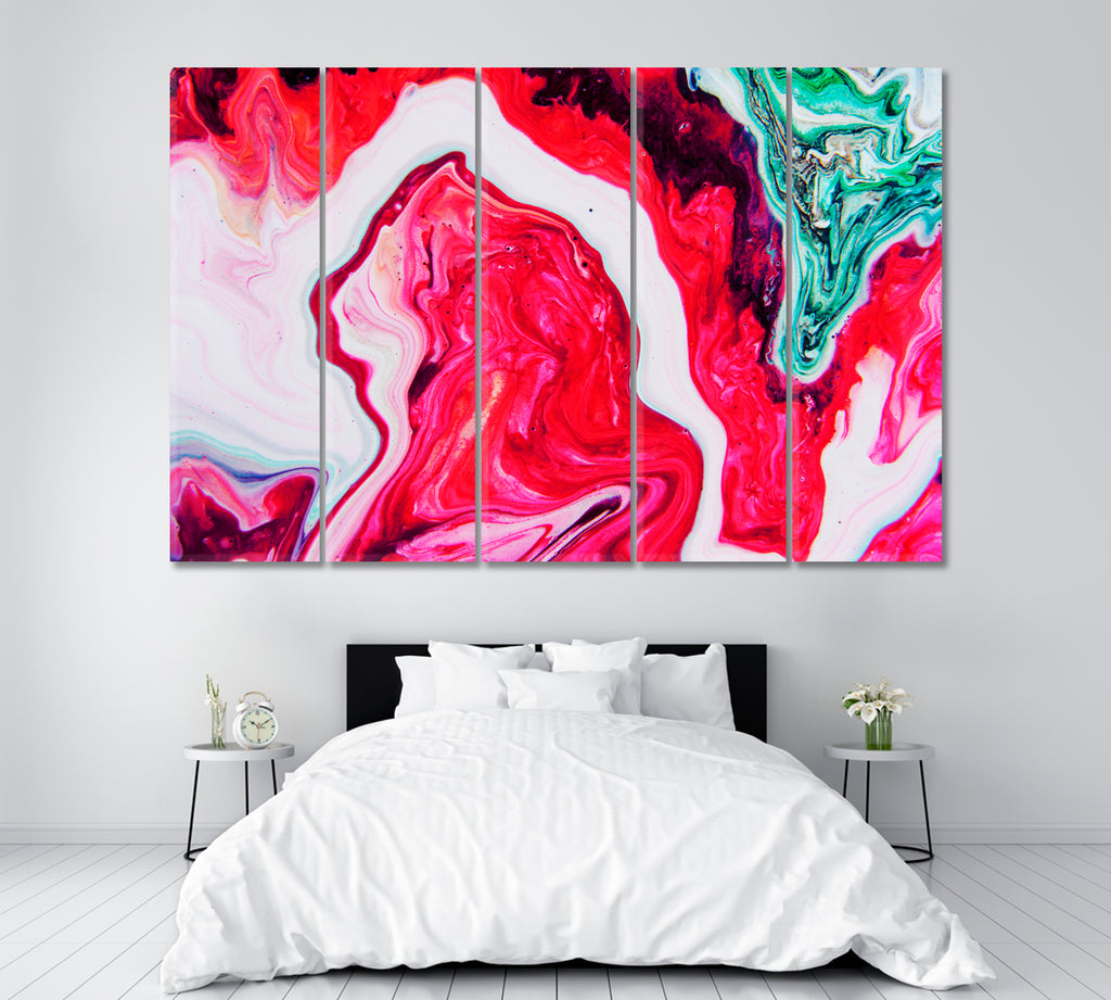 Beautiful Marble Swirl Pattern Canvas Print ArtLexy 5 Panels 36"x24" inches 
