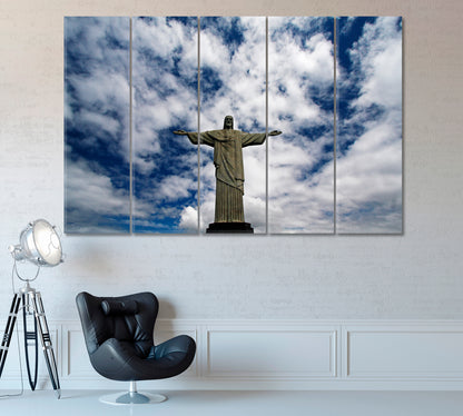 Statue of Christ the Redeemer Rio de Janeiro Brazil Canvas Print ArtLexy 5 Panels 36"x24" inches 