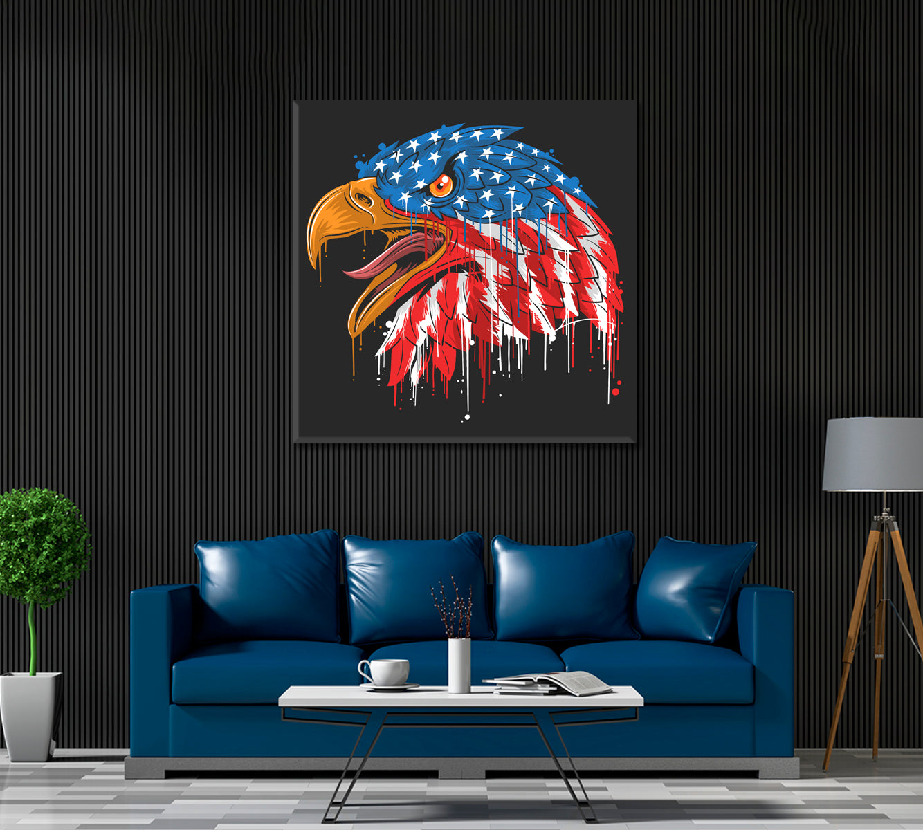 American Eagle Flag USA Canvas Print ArtLexy   