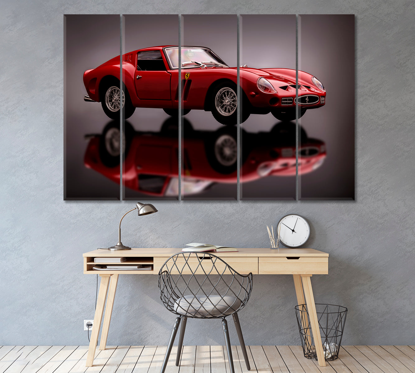 Ferrari 250 GTO Toy Car Canvas Print ArtLexy 5 Panels 36"x24" inches 
