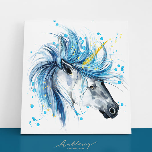 Abstract Unicorn Canvas Print ArtLexy 1 Panel 12"x12" inches 