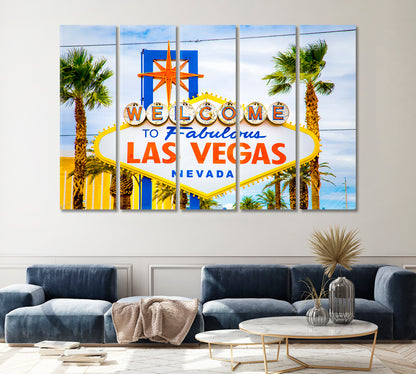 Welcome to Fabulous Las Vegas Sign Canvas Print ArtLexy   