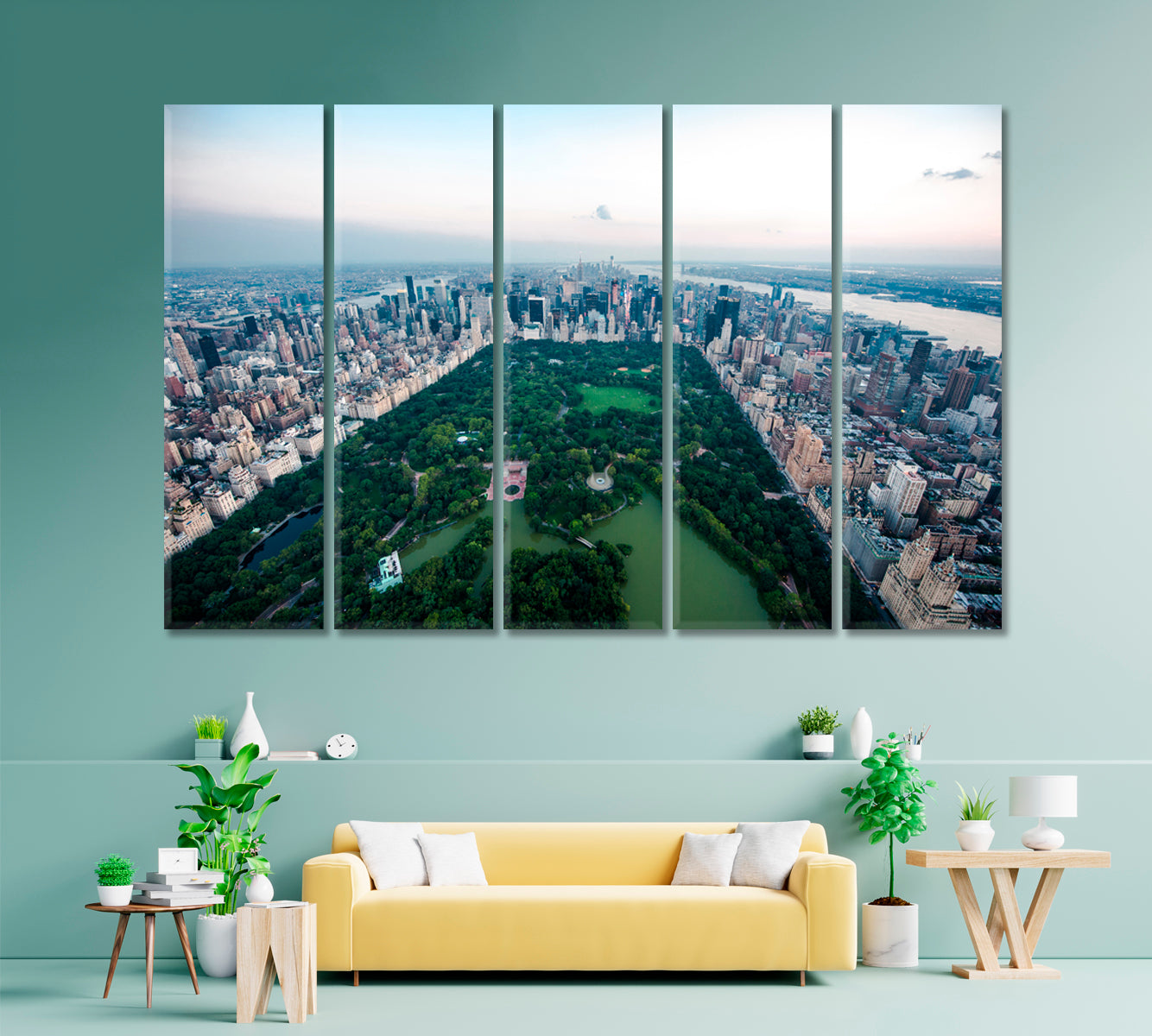 Central Park New York City Canvas Print ArtLexy 5 Panels 36"x24" inches 