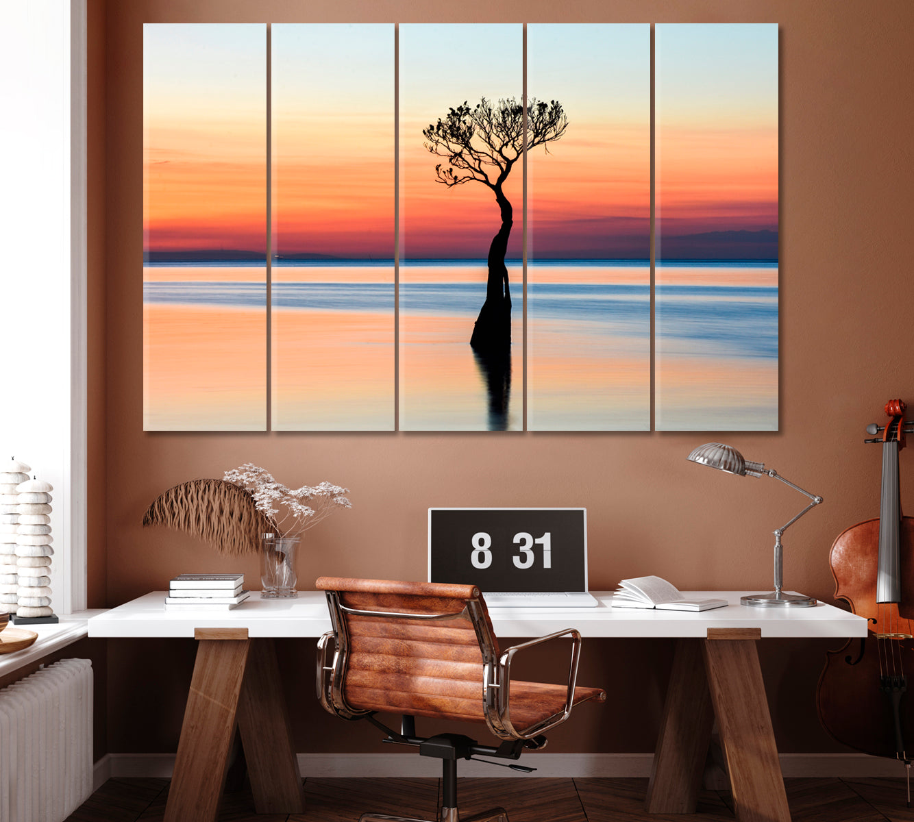 Mangrove Tree in Walakiri Beach Sumba Island Indonesia Canvas Print ArtLexy 5 Panels 36"x24" inches 
