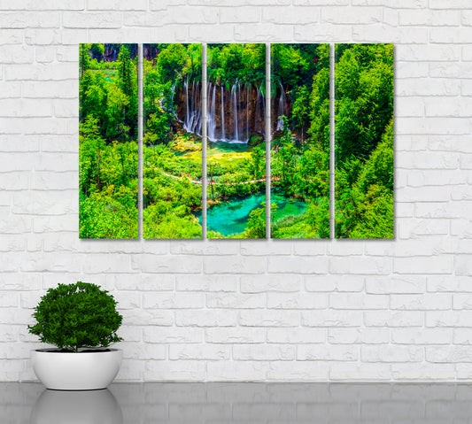 Waterfalls of Plitvice Lakes National Park Canvas Print ArtLexy   