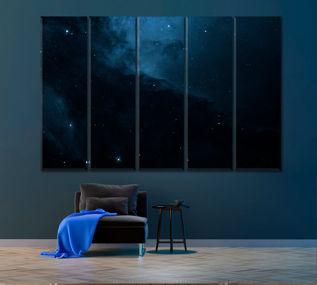 Starfield in Deep Space Canvas Print ArtLexy 5 Panels 36"x24" inches 