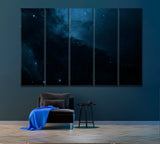 Starfield in Deep Space Canvas Print ArtLexy 5 Panels 36"x24" inches 