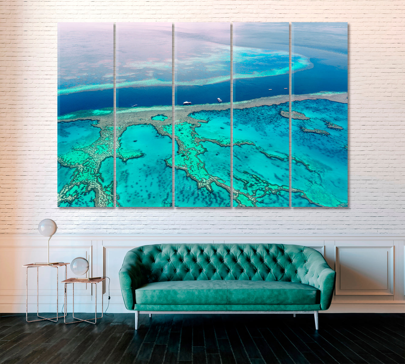 Great Barrier Reef Canvas Print ArtLexy 5 Panels 36"x24" inches 
