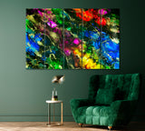 Colorful Abstract Ink Pattern Canvas Print ArtLexy 5 Panels 36"x24" inches 