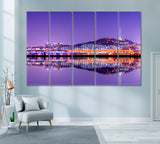 Seoul Tower Canvas Print ArtLexy 5 Panels 36"x24" inches 