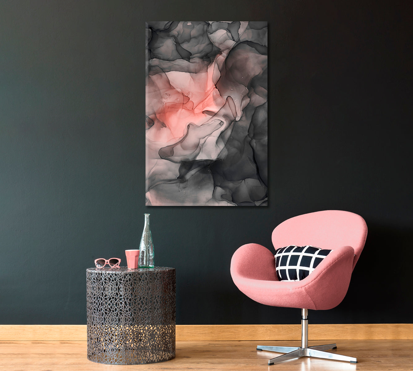 Abstract Gray Marble Pattern Canvas Print ArtLexy   