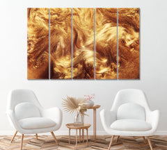 Golden Liquid Acrylic Paints Canvas Print ArtLexy 5 Panels 36"x24" inches 