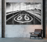 Route 66 Canvas Print ArtLexy 5 Panels 36"x24" inches 