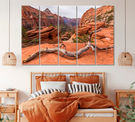 Beautiful Landscape Zion National Park Utah USA Canvas Print ArtLexy   