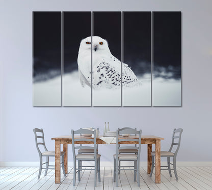 Snowy Owl (Bubo Scandiacus) Canvas Print ArtLexy 5 Panels 36"x24" inches 