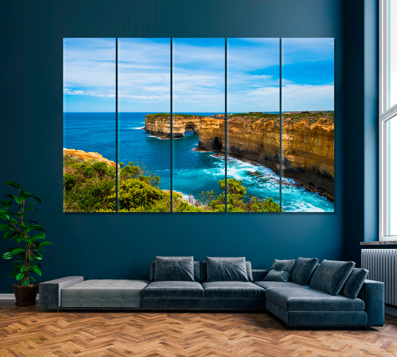 Shipwreck Coast Australia. Great Ocean Road Canvas Print ArtLexy 5 Panels 36"x24" inches 