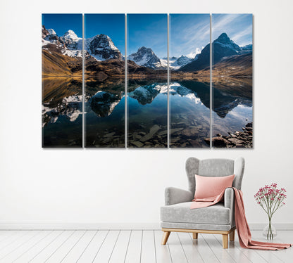 Nevado Condoriri Peak Bolivia Canvas Print ArtLexy 5 Panels 36"x24" inches 