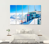 Piz Gloria Murren Switzerland Canvas Print ArtLexy 5 Panels 36"x24" inches 