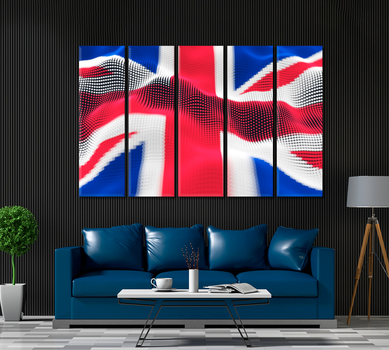 Abstract United Kingdom Flag Canvas Print ArtLexy   
