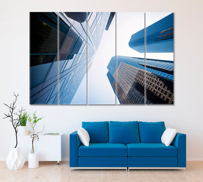 Los Angeles Skyscrapers Canvas Print ArtLexy 5 Panels 36"x24" inches 