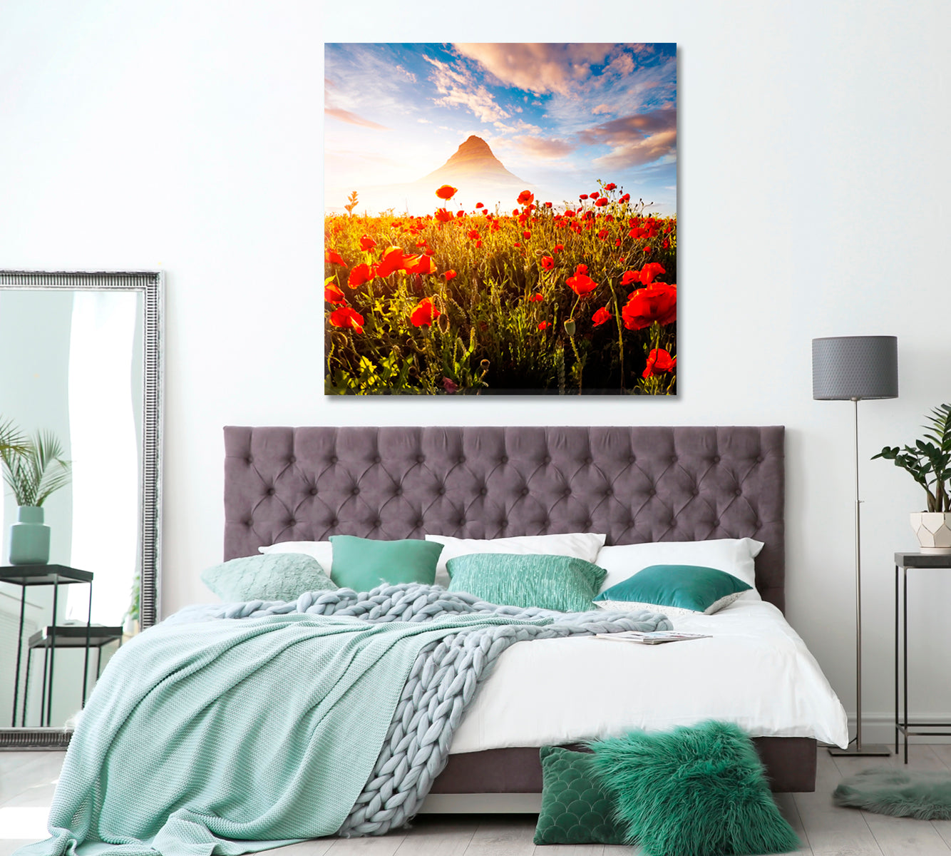 Blooming Red Poppies Canvas Print ArtLexy   