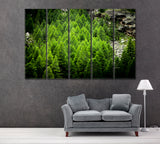 Pine Trees Forest Canvas Print ArtLexy 5 Panels 36"x24" inches 