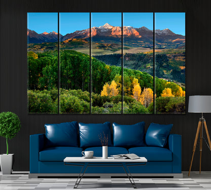 Wilson Peak in Colorado Rockies Canvas Print ArtLexy 5 Panels 36"x24" inches 