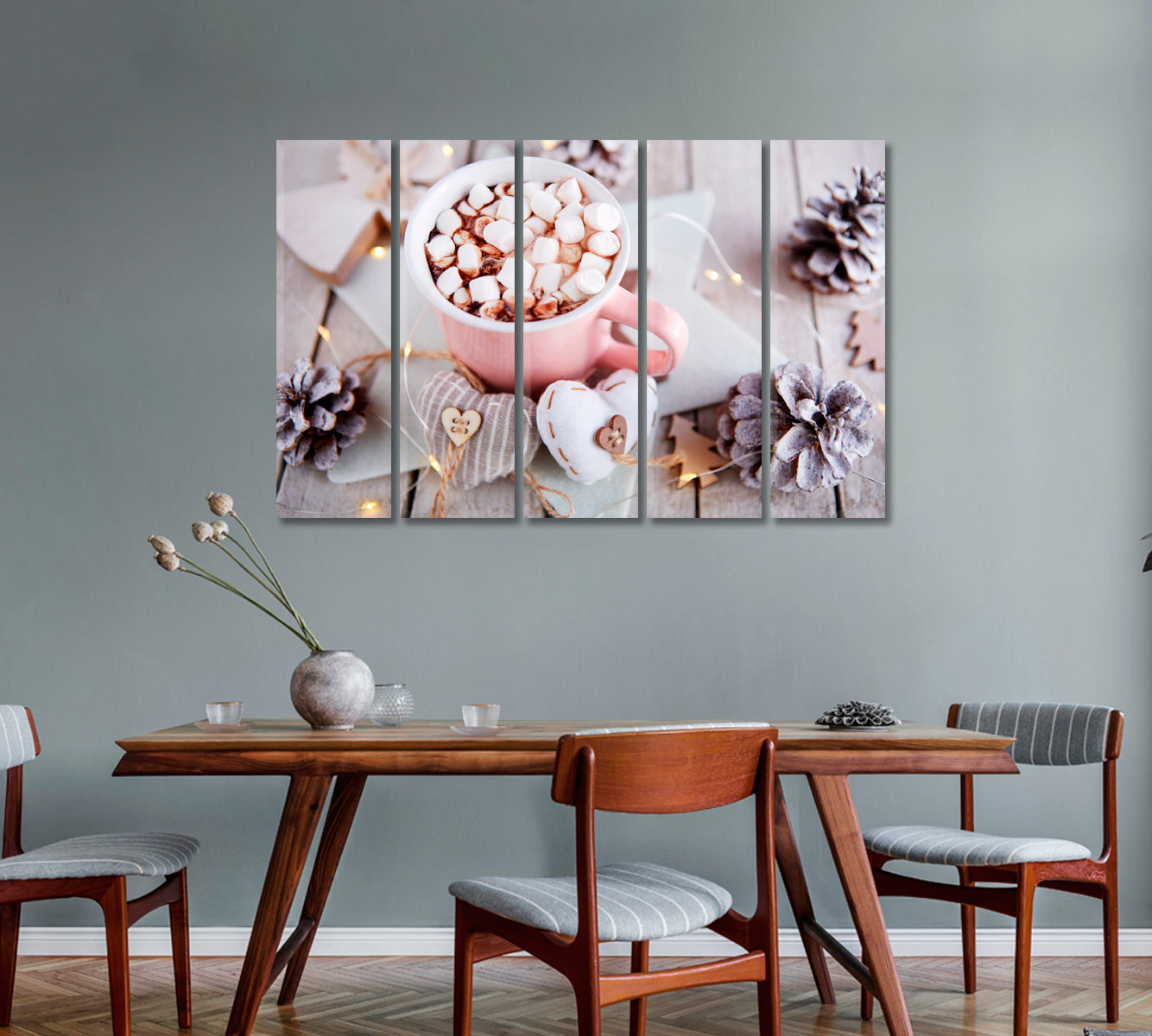 Cup of Chocolate with Marshmallows Canvas Print ArtLexy   