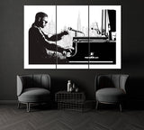 Jazz Pianist in New York Canvas Print ArtLexy 5 Panels 36"x24" inches 
