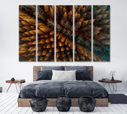 Metasequoia Forest Canvas Print ArtLexy 5 Panels 36"x24" inches 