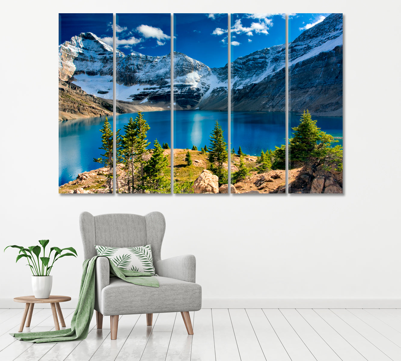 Lake McArthur Yoho National Park Canada Canvas Print ArtLexy 5 Panels 36"x24" inches 