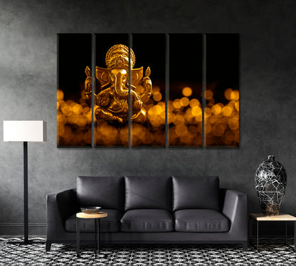 Ganesha Canvas Print ArtLexy 5 Panels 36"x24" inches 