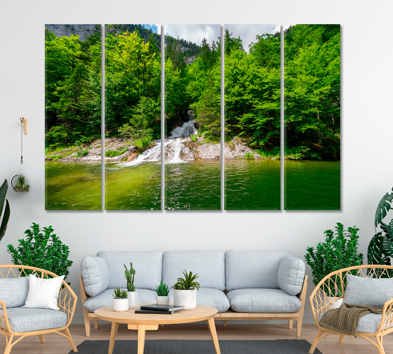 Lake Toplitz Austria Canvas Print ArtLexy 5 Panels 36"x24" inches 