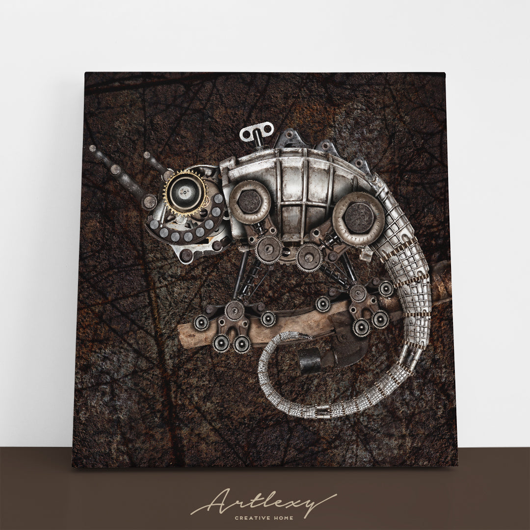 Mechanical Steampunk Lizard Canvas Print ArtLexy   