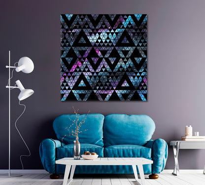 Galaxy Pattern with Triangles Canvas Print ArtLexy   