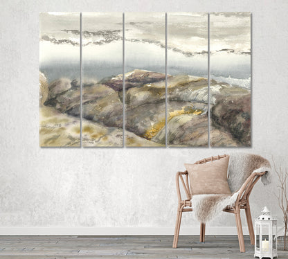 Abstract Landscape Canvas Print ArtLexy 5 Panels 36"x24" inches 