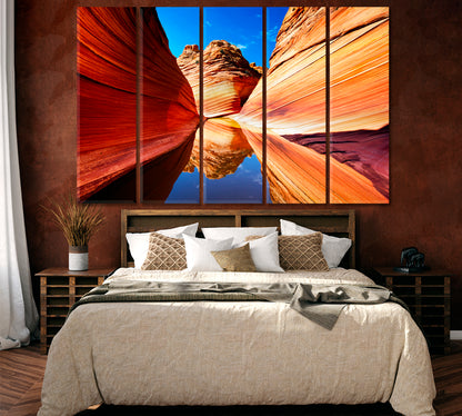 Antelope Canyon The Waves Arizona Canvas Print ArtLexy 5 Panels 36"x24" inches 